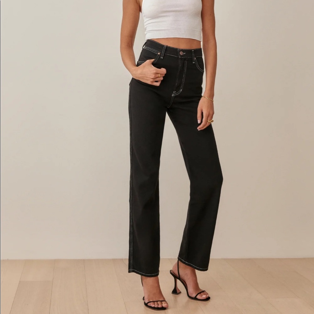Reformation Cowboy High Rise Straight Jeans